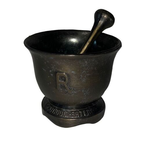 Dr. John Morgan Solid Brass Mortar & Pestle Vintage Apothecary Piece - Picture 6 of 7